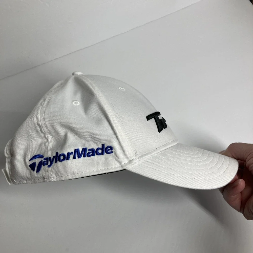 Taylor Made TP5 Tour Authentic Golf Hat Cap White Adjustable Stretch Embroidered